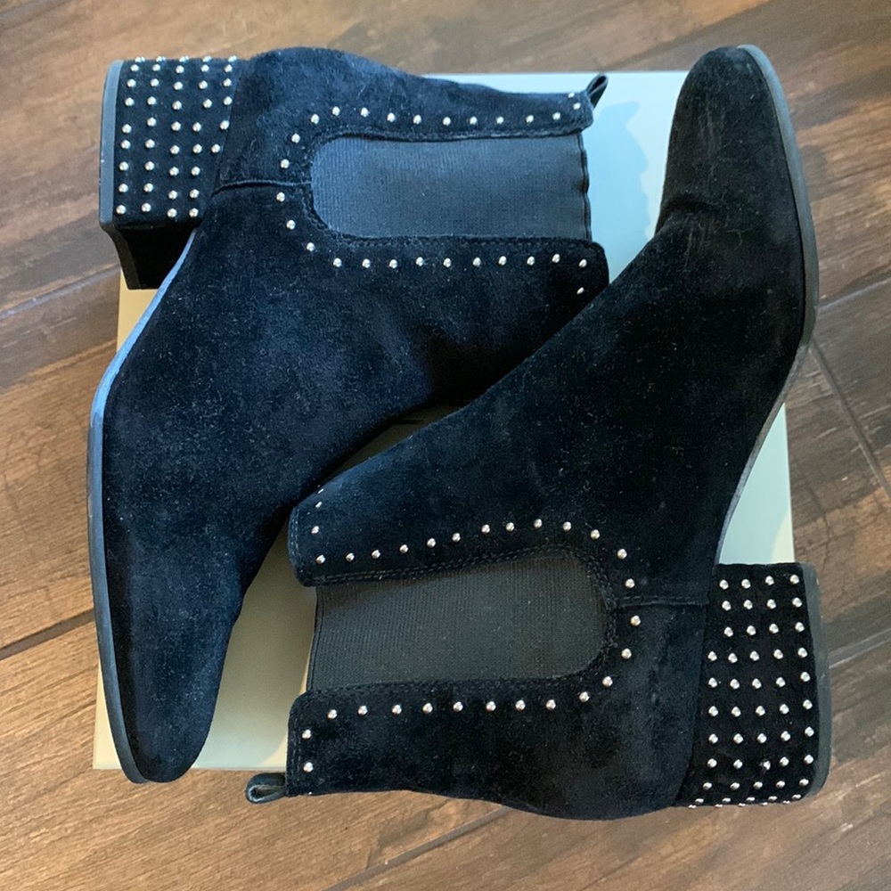 Marc Fisher LTD mITANGO Black Suede Studded Ankle Boots
